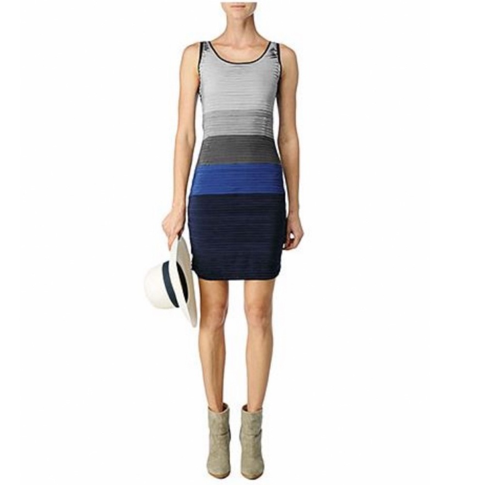 Rag & Bone Silk Layered Colour block Dress